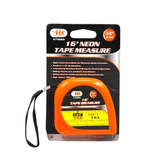 Cinta métrica IIT 16 pies x 3/4 pulg Neon miniatura 1