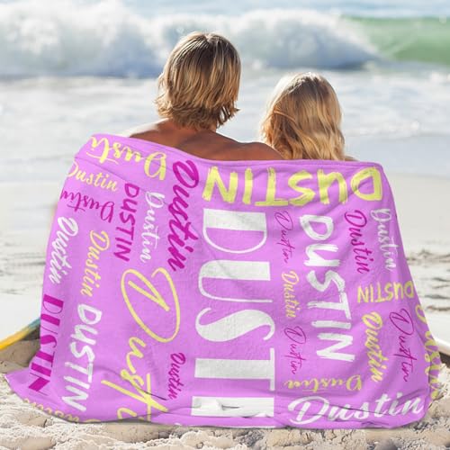 Personalized Blankets for Kids with Names Customized Blankets with Name for Adult Custom Blanket Gift for Birthday Christmas Valentines Day Gift