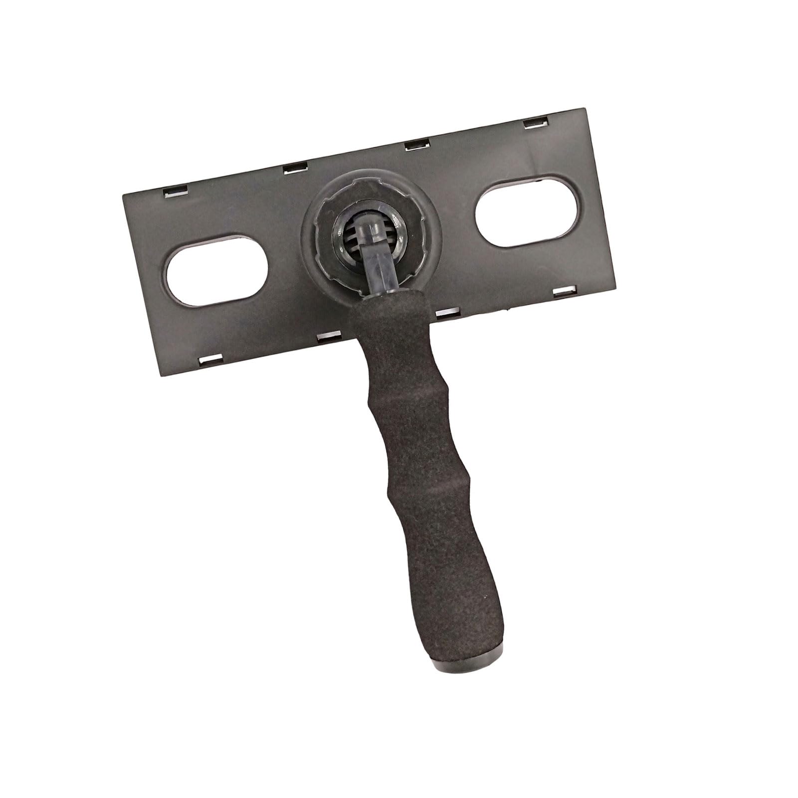 Ergonomic Handle Rotating Brush with None Shedding Nylon Fibers for Deeping Cleaning Upholstery and Hard Surfaces Ergonomic Wipe Brush