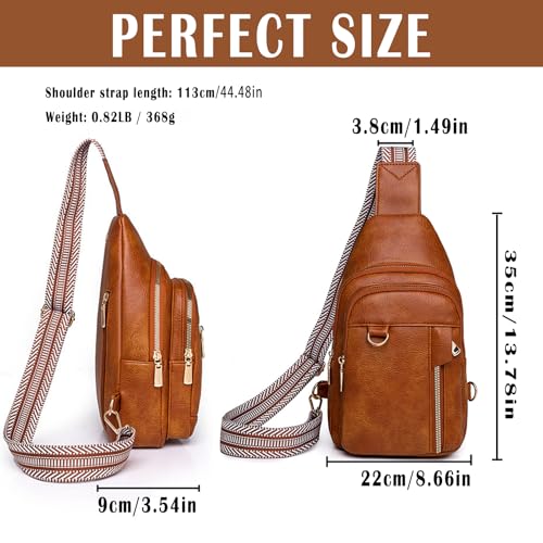 Image of Farcauo Cross Body Bags for Woman Men Sling Bag Chest Bag with Adjustable Strap Crossbody Handbags Women's Crossbody Bags
