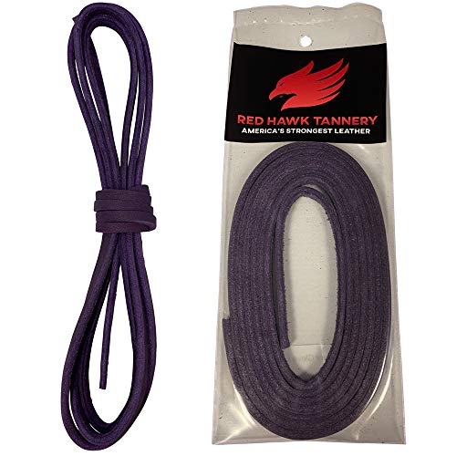 Red Hawk Tannery Glove Lace 3/16â€x72â€ â€“ Baseball & Softball Glove Lace Pack for Glove Relacing â€“ 32 Colors Pro Durability Leather Lacing (PURPLE)