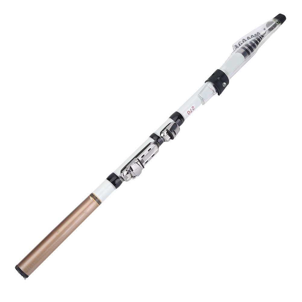 Fishing Rod, Telescopic Fishing Rod, 9.9 ft (2.7 m), Portable, Spinning Fishing Rod, Carbon Fiber, Telescopic, Lightweight, Durable, Portable, Easy to Use, Portable, Convenient to Carry, Fishing Tool for Beginners, 5.9 - 8.9 ft (1.8 - 2.7 m)