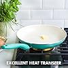 GreenPan Rio Healthy Ceramic Nonstick 12" Frying Pan Skillet, PFAS-Free, Dishwasher Safe, Turquoise #3