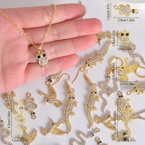 Image of stino Rhinestone Charms for Jewelry Making, Metal Pendants for Necklace Bracelet Earrings