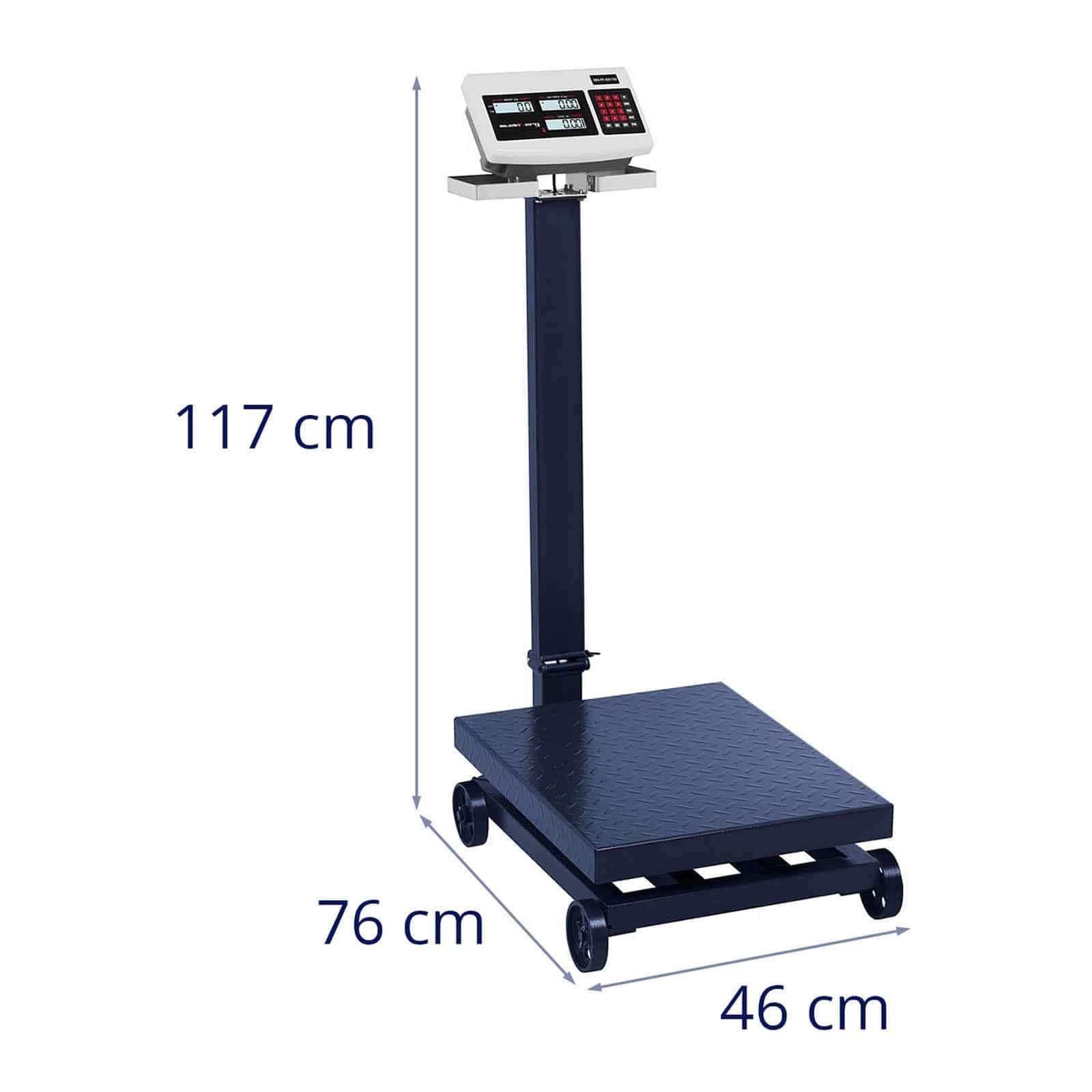 Steinberg Systems Bilancia a Piattaforma Bilancia per Pacchi SBS-PF-600/100 (4-600 kg, 100 g, Con ruote)
