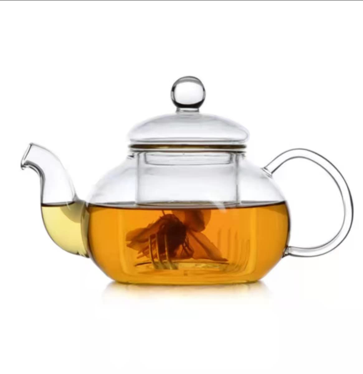 Glass Teapot with Removable Infuser, Safe Tea Kettle, Blooming and Loose Leaf Tea Maker Set 20.3 Ounce / 600ML