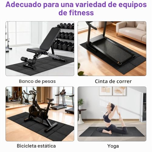 Tapete para caminadora Vanexiss de 156x75 cm protector de suelo impermeable 3