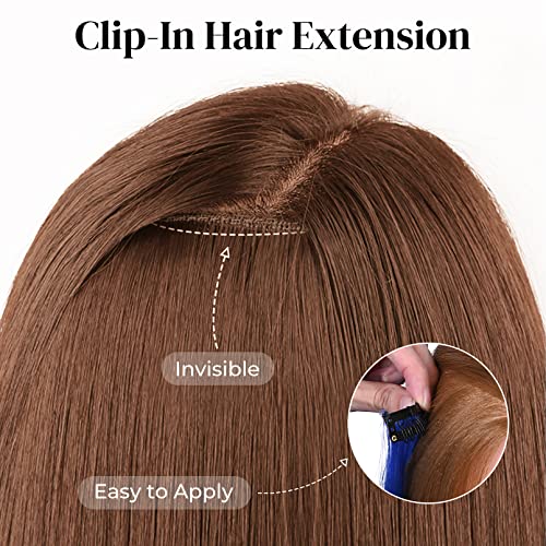 Clip In Hair Extensions, Lonai 7Pcs 24" Long Blue Wavy Synthetic Hairpiece For Women Natural Hair For Daily Use Cosplay Halloween Costume Party #TOP6