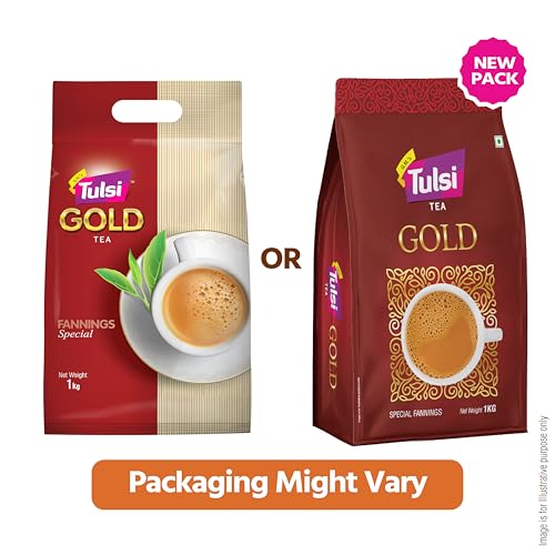 Image of Tulsi Gold Tea Special Fannings 1kg | Premium Chai | Assam Tea Leaves | Kadak & Aromatic Blend for Quality Chai Lovers