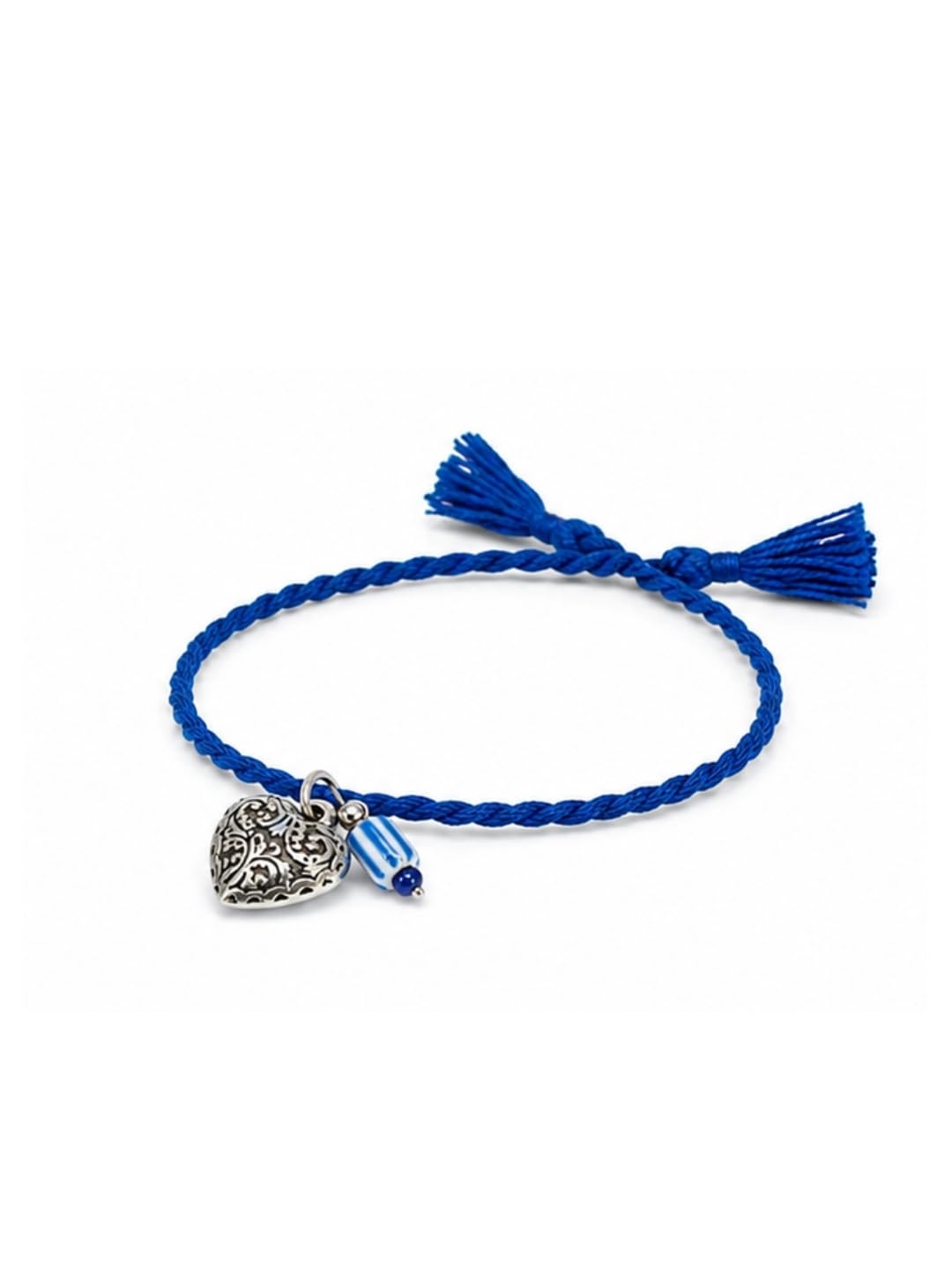 nuyug Rakhi for Brother | Heart Charm Beaded Rakhi for Bhai | Premium Handmade Designer Bracelet for Raksha Bandhan | Adjustable Bracelet | Gift for Brother | Ethnic Festive Jewelry |1 Year Warranty-picture-3