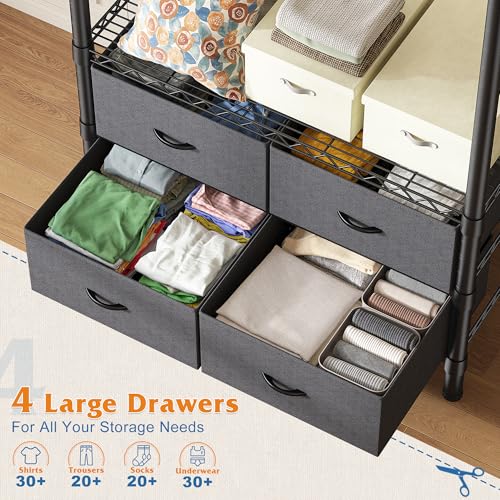 Raybee Clothes Rack with Drawers thumbnail 5