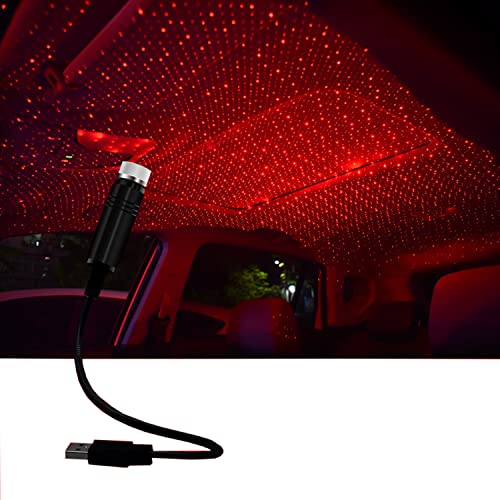 JINJUMEI LED Car Ceiling Starlight, Adjustable Car Interior Atmosphere Light, Plug and Play, USB Mini Car Ceiling Starlight Projection, Auto Atmosphäre Lampe Projektorlicht for Car, Home