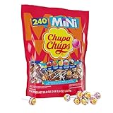 Chupa Chups Mini Lollipop Halloween Trick or Treat Candy Variety Assortment, 5 Flavors, Individually Wrapped Bulk Candy for Adults & Kids, 50.8 oz Bag (240 Suckers)