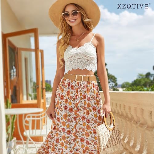 XZQTIVE Straw Woven Elastic Belt for Women Stretch Waist Belt for Dress Boho Raffia Ladies Belt with Gold/Sliver Buckle4