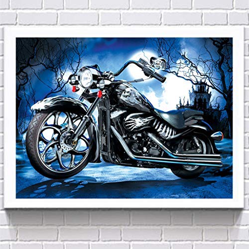 YSCOLOR Diamond Painting 5D - Kit Quadro Musica Paesaggio, Tondo Pieno 30x30cm, Tela HD E Diamanti Lucenti, Fai Da Te Rilassante, Regalo Creativo