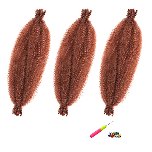 350 Marley Twist Braiding Hair Pre Stretched Ginger Cuban Twist Hair for Crochet Braids Passion Twist Hair Soft Butterfly Faux Locs Crochet Hair Spring Twist Hair Curly Braiding Hair 14 Inch Marley Hair Senegalese Twist Crochet Hair Extensions(3 Packs)