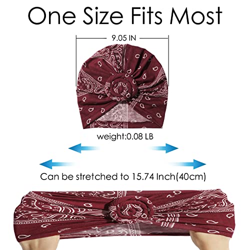 Image of KYNARI Turban Head Wraps for Women, Pretied Stretch Bonnet Hair Wrap