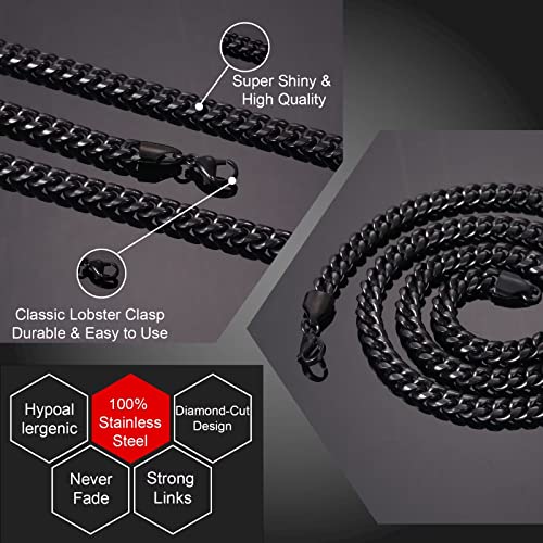 Storup Necklace Gifts For Dad, Black Chain Dad Jewelry Best Dad Gifts Gifts For Fathers Day Christmas Birthday Gifts For Dad Him Men Happy Fathers Day Necklaces Gifts #TOP4