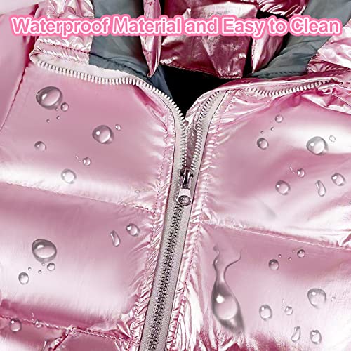 Baby Girls Winter Romper Hooded Snowsuit Down Skisuit Thick Jumpsuit Warm Outfits, Pink 9-12 Months #TOP2