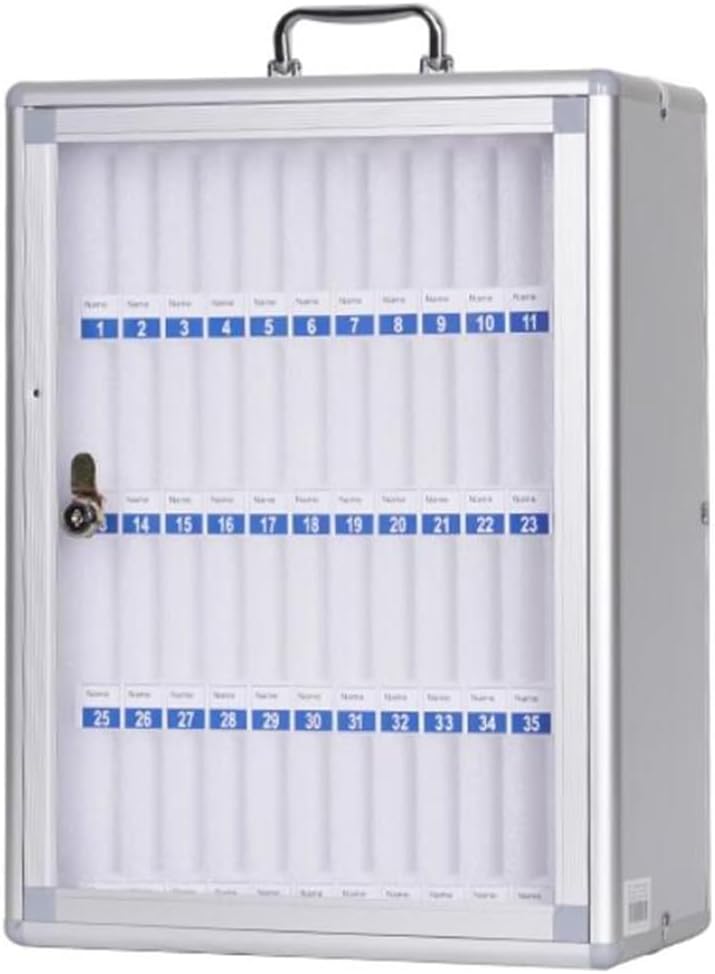 Mobile Phone Storage Cabinet - 48-Bit Management Box for School Classroom & Staff Labs - Silver Locker for Cell Phone Organization & Secure Storage Solutions