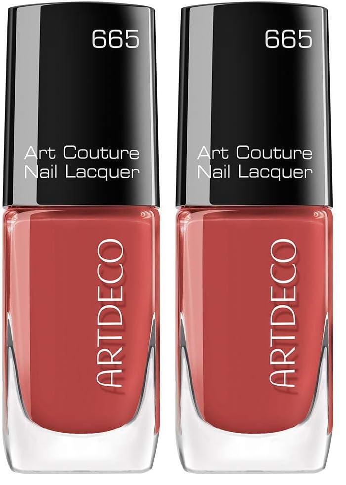 ARTDECO Art Couture Nail Lacquer - Rottöne - Langanhaltender schnelltrocknender Nagellack (Packung mit 2)