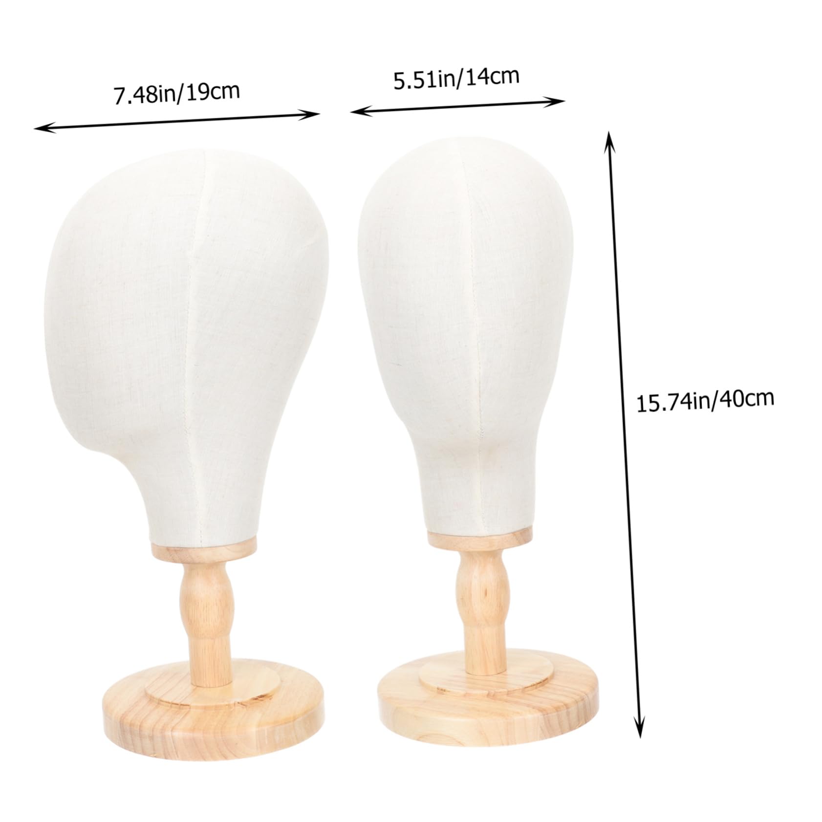 PRETYZOOM Linen Block Head Mannequin for Wig Display Hat Rack Jewelry Glasses Versatile Model for Hair Extensions Scarves Toupee Presentation Material