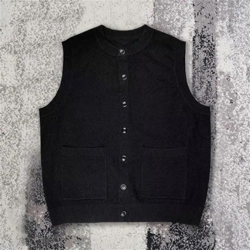 Yeuyyben Male Spring Autumn Large Size O-Neck Sleeveless Sweater Men's Loose Casual Knitted Cardigan Vests3