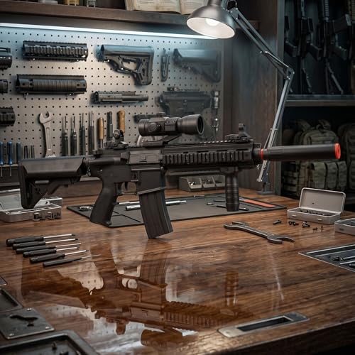 Image of Trocshop M416 Gel Blaster Toy Gun, Military Theme, Plastic, Big Size, for Ages 14 and Up, Includes 10k+1K Gel Ball Bullets (Premium Matte Black Finish)