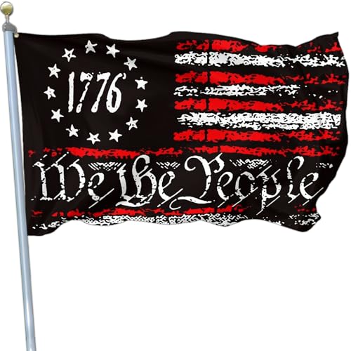 NASIAN We The People Flag 1776 American flags for Outside 3x5 Double Sided Outdoor House Yard Decoration Banner