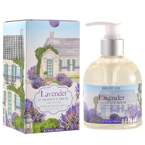 ROMIIE ZOI Liquid Hand Soap with Gift Box, Lavender Rosemary, 260ml/8.7oz