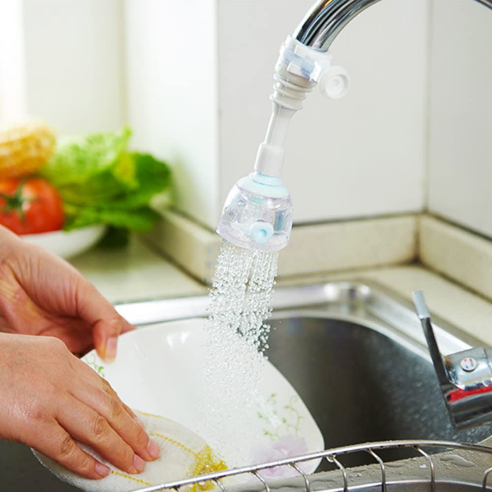 Extensor De Grifo Ajustable 12.5cm Azul: Gira 360° Y Convierte Tu Grifo En Una Ducha Para El Fregadero
