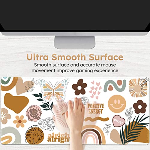 Image of iCasso Large Gaming Mouse Pad, XXL Mouse Pad, Stable Rubber Base with Stitched Edges, Computer Keyboard Pad for Work, Gaming, Office, Home - Sticker