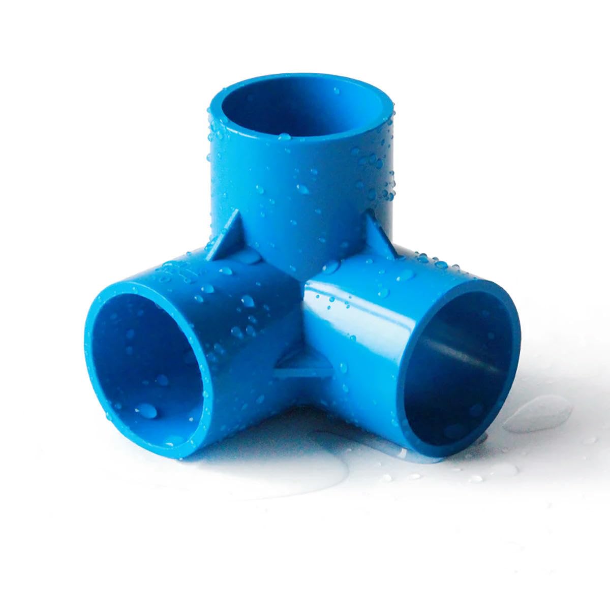 Codo de PVC de 3 vías 20 mm, 25 mm, 32 mm, 40 mm, 50 mm Conector de tubería de instalación de tubería de presión de solvente métrico-albo-50 mm-2 piezas