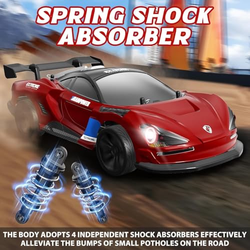 Image of Remote Control Excavator Toy for 6-12 Yr Boys, Best Birthday Gifts for Kids 7 8 9 10 11 Year Old, Rc Construction Toys with Metal Shovel (38KM /H High-Speed 4WD (SYC-04 Red))