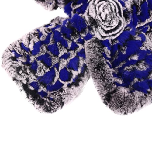 Valpeak Real Fur Scarves Women Winter Fur Neck Warmer Scarf Cold Weather Rabbit Knitted Fuzzy Fluffy4