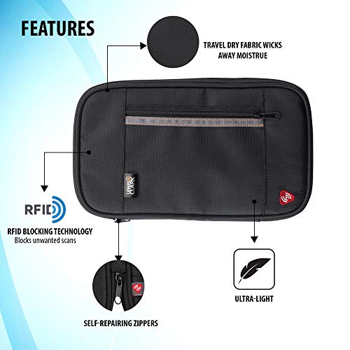 Lewis N. Clark Document Organizer Holder for Identity Theft Protection, Lightweight and Easy to Carry, Black - Image 6