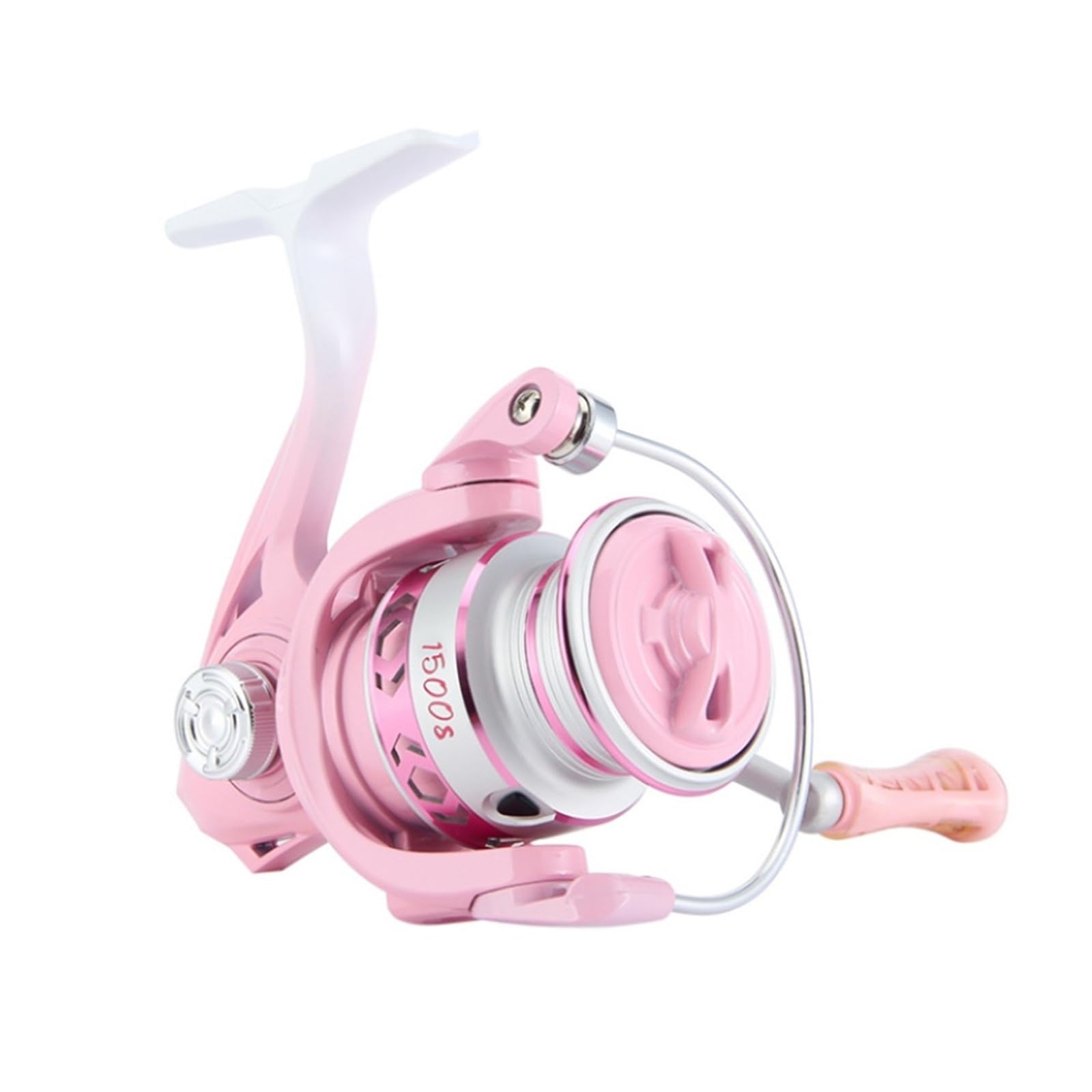 Pink Purple Spinning Fishing Reel 3+1BB 5.2:1 8KG Drag Metal Spool