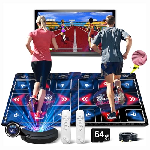 Tapis de danse électronique HDMI avec caméra et carte 64 G pour console de jeux salon