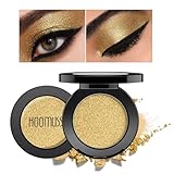 HOOMUSS Gold Eyeshadow Single Handmade Pressed Eyeshadow Palette Long Lasting With No Creasing, Intense Color Pigmented Gold Eye Shadow-1Gold