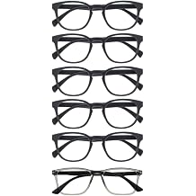 OPULIZE POP and NYX Reading Glasses with Blue Light Blocking for Women Men, Round and Rectangular Frame with UV & Eyestrain Protection, Anti-Glare Computer Gaming Glasses, Grey +1.0