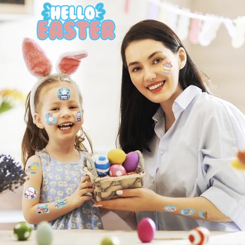 Easter Basket Stuffers -150PCS Easter Tattoos for Kids | Easter Egg Fillers Stickers for Boys Girls, Easter Games Gifts Crafts Party Favors Accessories | Easter Basket Stuffers for Children - Image 5