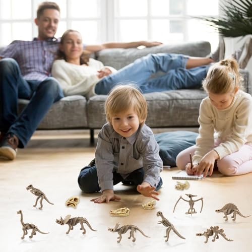 GZqiancang 23 STK Dinosaurier Fossil Skelett, Simulation für Wissenschaftsspiele, Dekorationen und Geburtstagsfeiern (2 Stile)