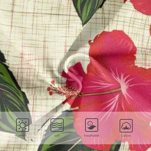 Red Hibiscus Flowers Girls Underwear Toddlers 2t Cotton Girl Panties Cute Fancy Briefs Girls Undies3