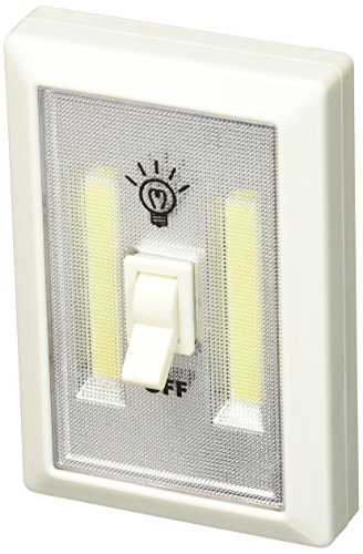 LitezAll COB LED Cordless Light Switch | 200 Lumen Battery Operated Wireless Wall Light | Stick On Tap Light for Closet Under Cabinet Shed & Pantry | Magnetic & Hook/Loop Mounting AAA Included