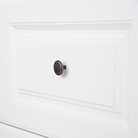 Vista 5 de Yaxa Basics Pomo de gabinete de anillo superior recto, 1.25 pulgadas de diámetro, bronce aceitado, paquete de 10