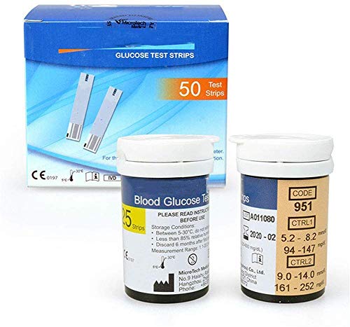 Glucosio nel sangue strisce di prova 50 e lancette 50 per Blood Sugar monitor kit per Exactive VITA solo