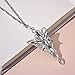 Valman Arwen Evenstar Necklace Lord of The Ring Hobbit Pendant Necklace with Cubic Zirconia,Elvish Jewelry for Women