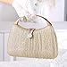 Eautyba Women's Fashion Top Handle Rhinestone Evening Bag Patterned Clutch Party Handbag Golden