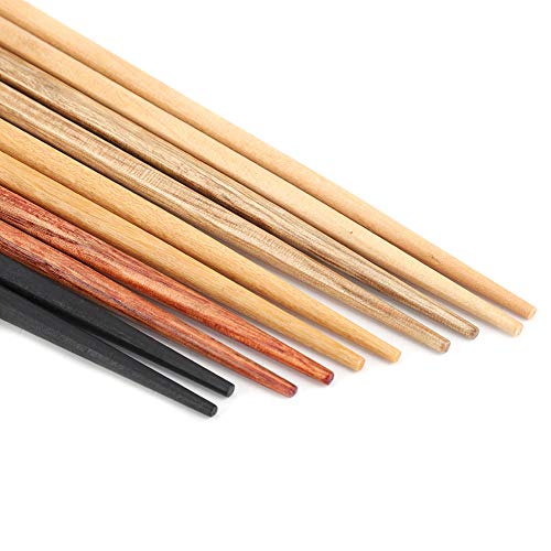 Hashis, multicolorido, reutilizável, madeira natural, conjunto de hashis para lava-louças - adequado