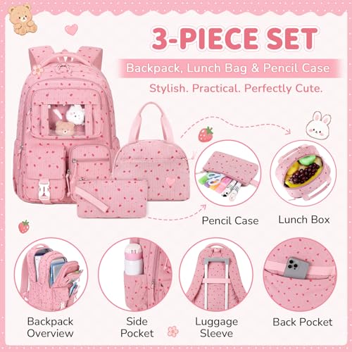Image of PIG PIG GIRL Kids Backpack for Girls School Bags for Middle School Students Book Bag for Elementary Primary School